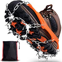 Los mejores  - Winline Crampones- 19 Garras de Dientes Crampones Cubierta Antideslizante de Zapatos con Cadena de Acero Inoxidable para…